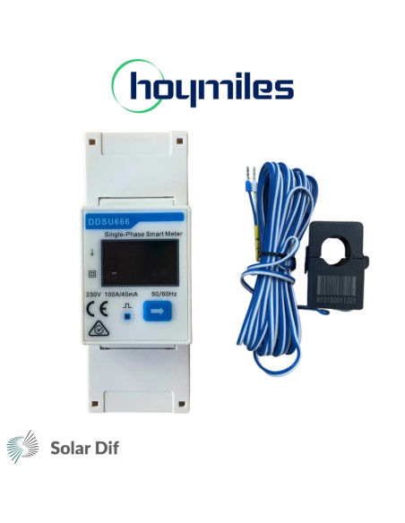 Compteur analyseur / smart meter CHINT DDSU 666 CT pour micro onduleurs HOYMILES avec tore de mesure monophasé