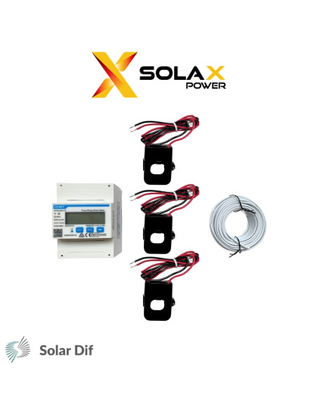 Compteur analyseur / smart meter DTSU 666 CT pour onduleur SOLAX X3 triphasé