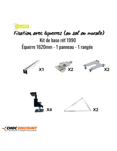 KIT SOLARFIX pour 1er panneau au sol sur...
