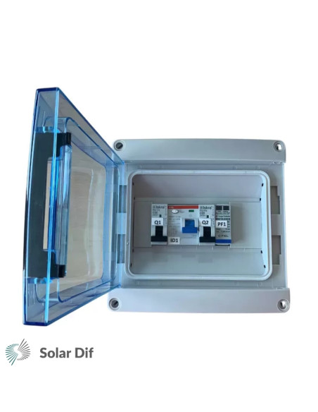 Coffret de protection AC courant alternatif et parafoudre 6kW monophasé (C32) - Type B - TECHNIDEAL
