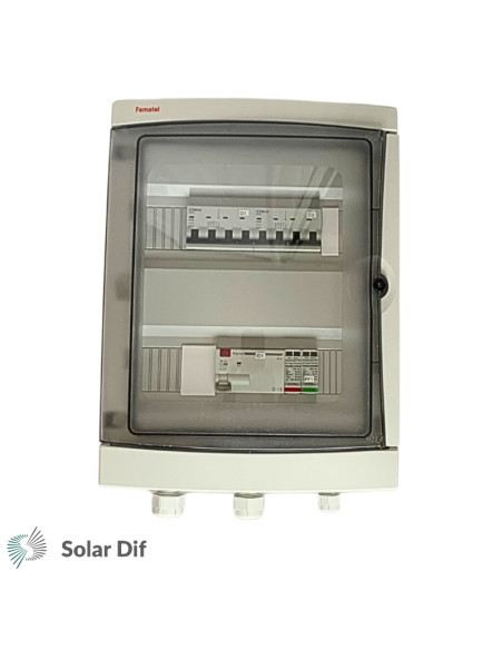 Coffret de protection AC courant alternatif et parafoudre 8,8kW triphasé (C16) - Type B -TECHNIDEAL