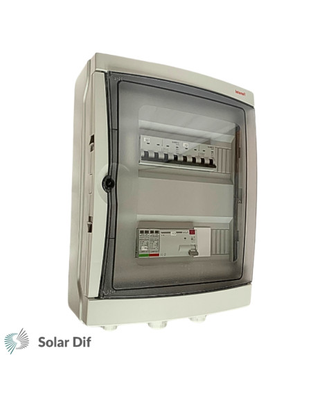 Coffret de protection AC courant alternatif et parafoudre 8,8kW triphasé (C16) - Type B -TECHNIDEAL