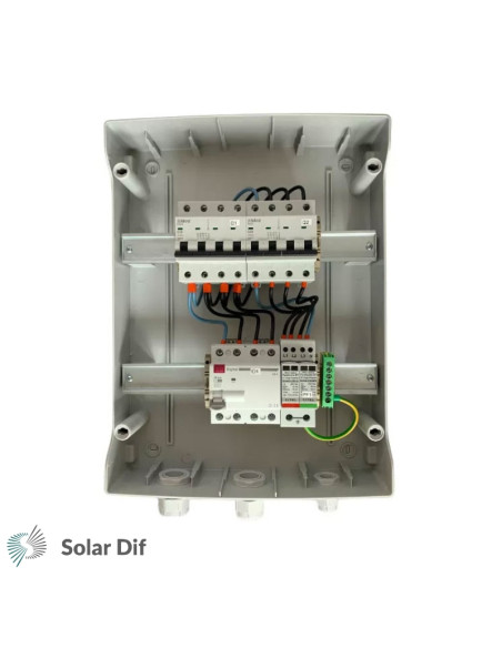 Coffret de protection AC courant alternatif et parafoudre 8,8kW triphasé (C16) - Type B -TECHNIDEAL