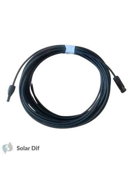 Allonge 10m câble solaire photovoltaïque 4mm² noir MC4 montés
