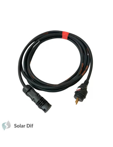Câble secteur (2,5mm² - fiche prise 2P+T) 10 mètres FLEX pour micro onduleur HOYMILES HMS