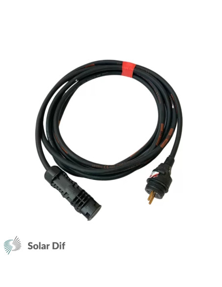 Câble secteur (2,5mm² - fiche prise 2P+T) 10 mètres FLEX pour micro onduleur HOYMILES HMS