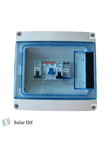 Coffret de protection AC courant alternatif et parafoudre 7.5kW monophasé (C40) - Type B - TECHNIDEAL