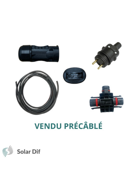 Câble secteur (2,5mm² - fiche prise 2P+T) 15 mètres FLEX pour micro onduleur HOYMILES HMS