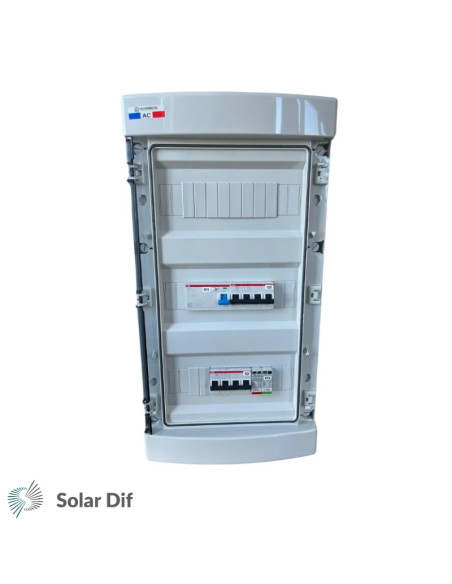Coffret de protection AC courant alternatif et parafoudre 36kW triphasé 300mA (C63) TECHNIDEAL