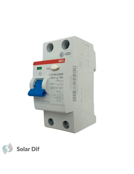 Interrupteur sectionneur différentiel 30mA 2P 40A Type B