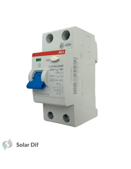 Interrupteur sectionneur différentiel triphasé 4P ABB type AC 40A 300mA
