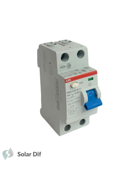 Interrupteur sectionneur différentiel triphasé 4P ABB type AC 40A 300mA