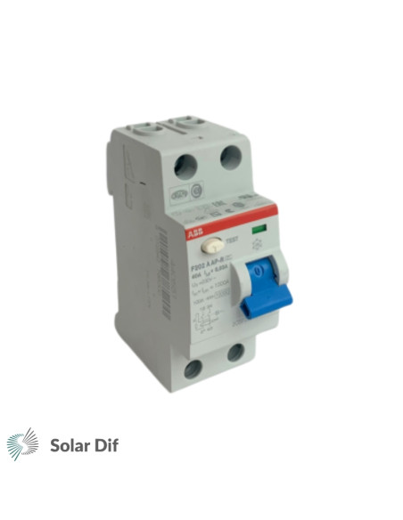 Interrupteur sectionneur différentiel triphasé 4P ABB type AC 25A 300mA