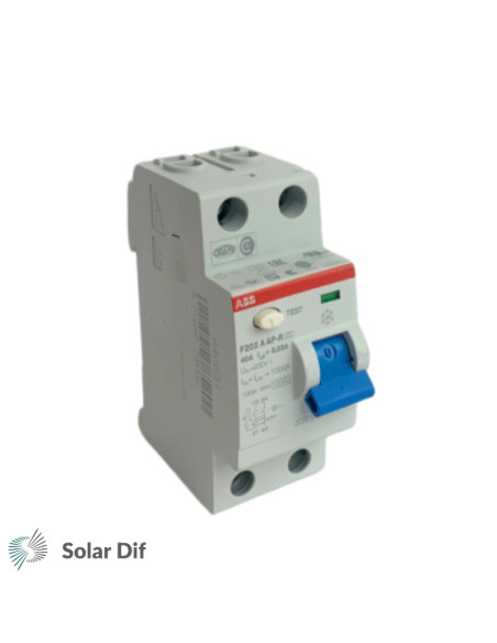 Interrupteur sectionneur différentiel monophasé  2P ABB type AC 63A 300mA