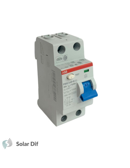 Interrupteur sectionneur différentiel monophasé  2P ABB type AC 25A 300mA