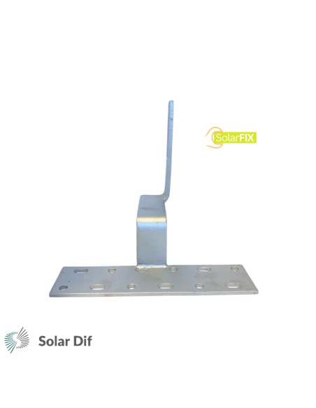Platine SOLARFIX crochet de fixation pour panneaux solaires sur toiture tuile (inversé)