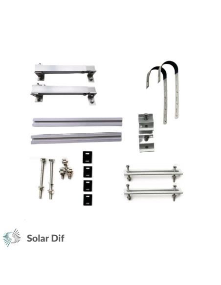 Kit fixation pour balcon pour 1 panneau solaire - AUSTA