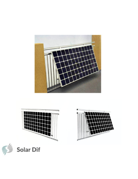 Kit fixation pour balcon pour 1 panneau solaire - AUSTA