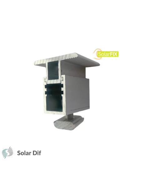 Clame / bride de milieu de rail ajustable SOLARFIX pour panneaux solaires épaisseur de 30 à 45mm