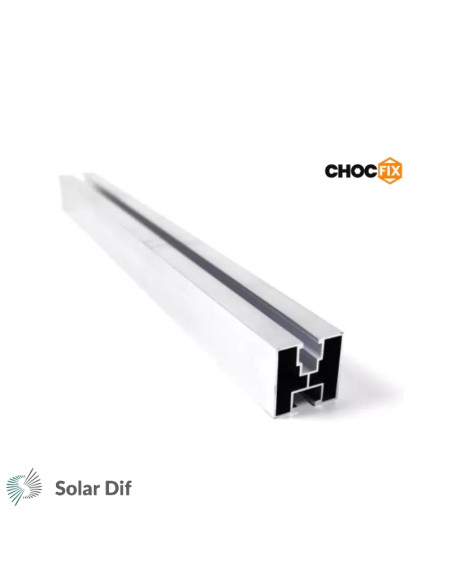Rail alu longueur 240cm CHOCFIX pour panneaux solaires