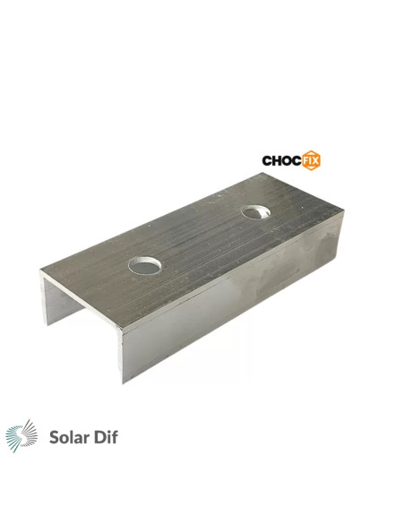 Jonction de rail pour support de fixation CHOCFIX pour panneaux solaires