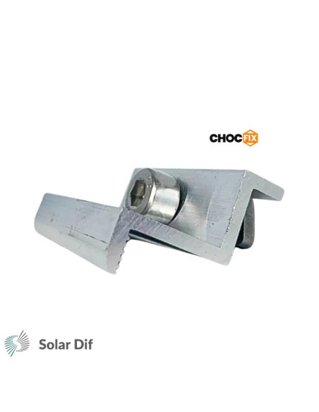 Clame / bride de fin de rail CHOCFIX pour panneaux solaires épaisseur 35 mm