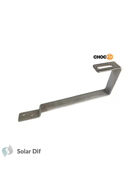 Platine crochet de fixation CHOCFIX pour panneaux solaires pour toiture tuile plate