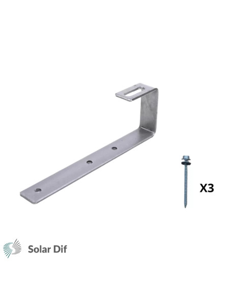 Platine crochet de fixation CHOCFIX pour panneaux solaires pour toiture ardoise